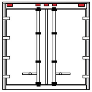 2 panel full opening truck door