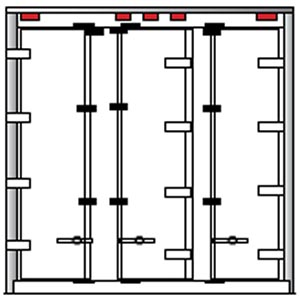 3 panel full opening truck door