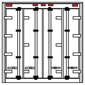4 panel full opening truck door