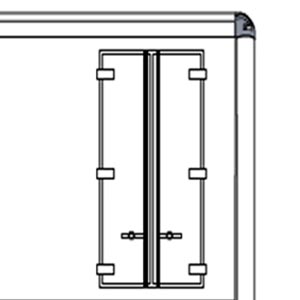 Double opening truck door