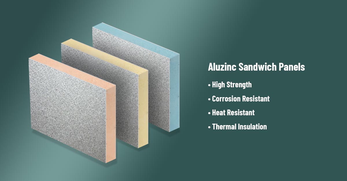 Foam Core Aluzinc Sandwich Panels