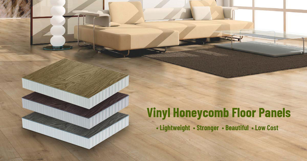 Vinyl leather fiberglass PP honeycomb floor panels