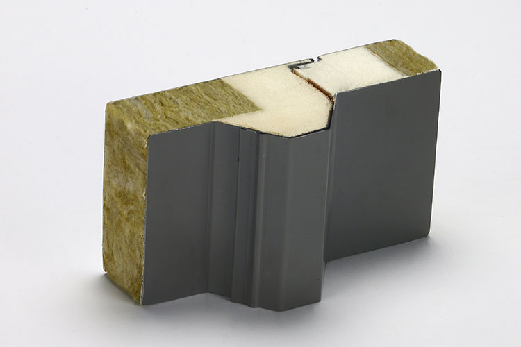 50-90mm Corrugated PU+Rock Wool Sandwich Panels - Image 3