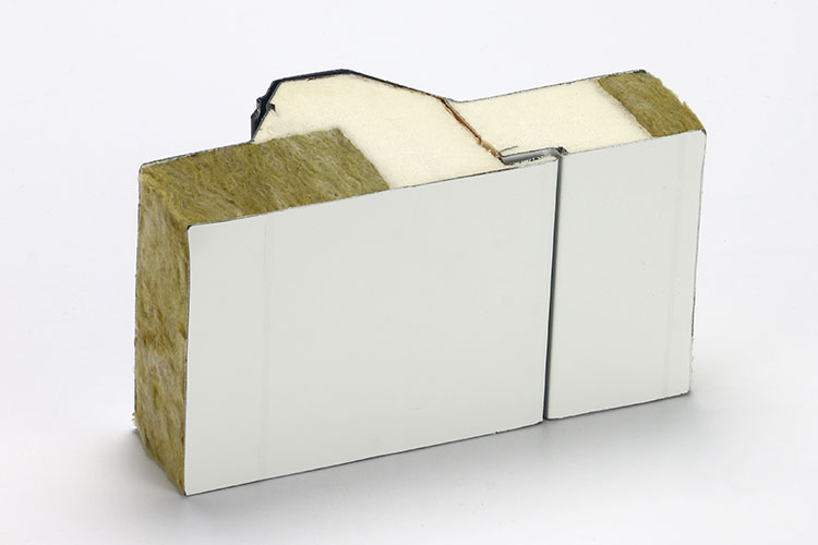 50-90mm Corrugated PU+Rock Wool Sandwich Panels - Image 4