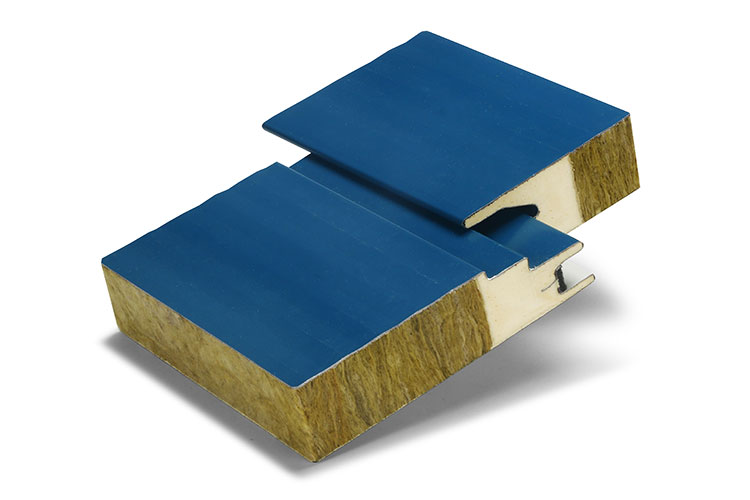 50mm Pre-painted Steel PU+Rock Wool Sandwich Panels - Image 3