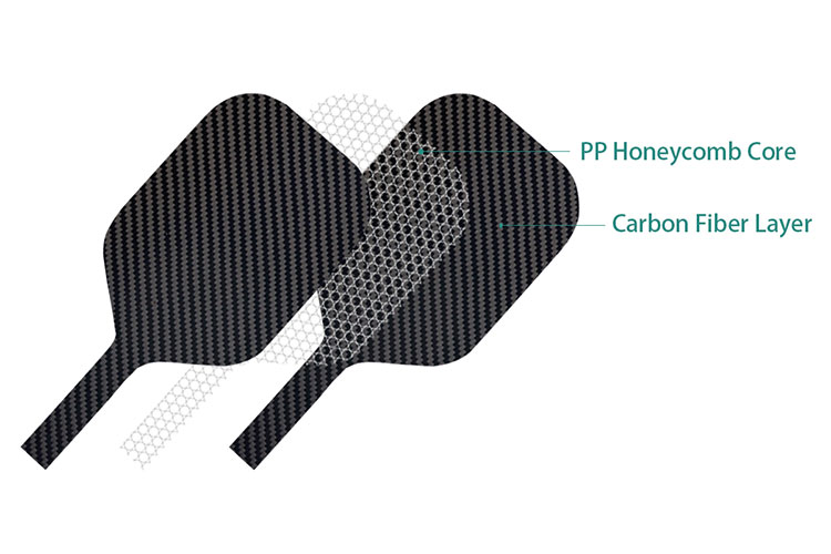 Carbon Fiber PP Honeycomb Core Pickleball Paddles