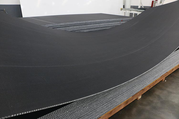 Embossed polypropylene thermoplastic anti-skid honeycomb panels