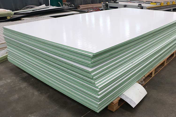 Recycled FRP facing PET sandwich panels