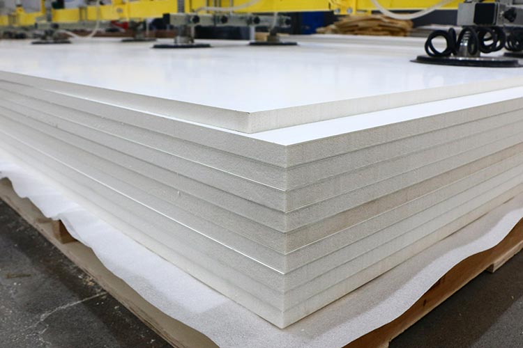 Virgin FRP facing PET sandwich panels