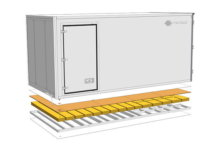 Modular Refrigerated Box - 100% waterproof floor panels