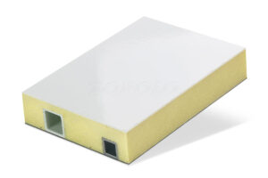 Read more about the article Sandwichpaneel mit integrierter GFK-Deckschicht, XPS-Schaumkern und eingebetteten Rohrleitungen