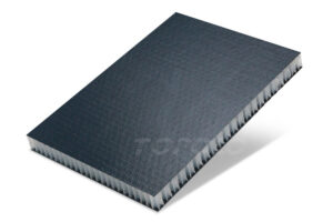 Read more about the article Schwarze, unbeschichtete Polypropylen-Wabenplatten mit CFRT-Deckschichten